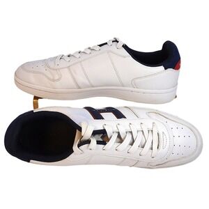 Tommy‎ Hilfiger Men's White Leather Leman Low-top Sneakers - Men's 12